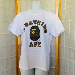 Bape women t shirt Sz M white NWT